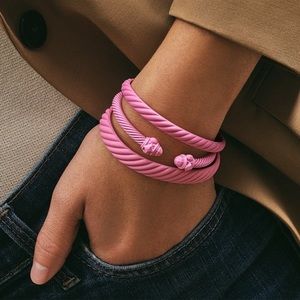 David Yurman Cable Pink Rubber Bracelet 10mm